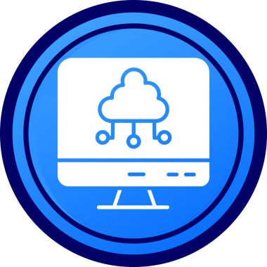 Kolayca değiştirilebilen ya da düzenlenebilen izole edilmiş vektör çizimi bulut hesaplaması