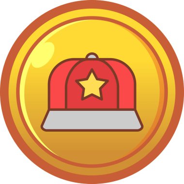 Yuvarlak bir rozetin vektör çizimi