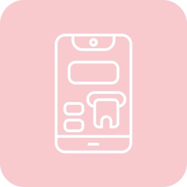 Telefon modern simgesinin vektör illüstrasyonu