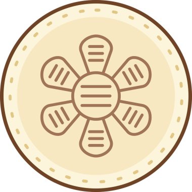 Bir çiçeğin vektör illüstrasyonu