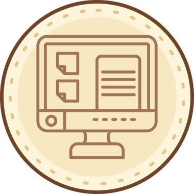 Tarayıcı. Web simgesi basit illüstrasyon