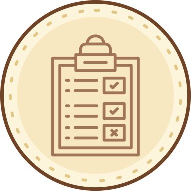 Kontrol listesi. Web simgesi basit illüstrasyon