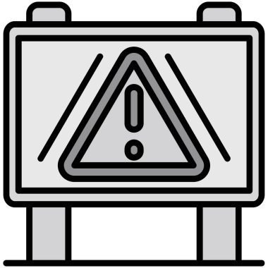 uyarı simgesi ana hat biçiminde uyarı uyarısı