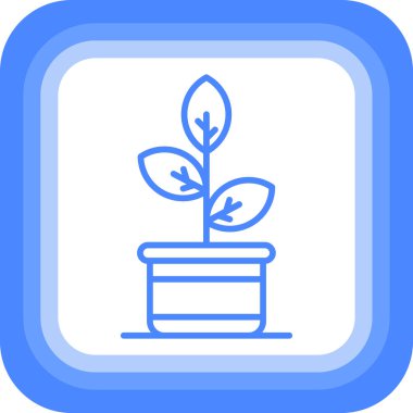 Bitki. Web simgesi basit illüstrasyon