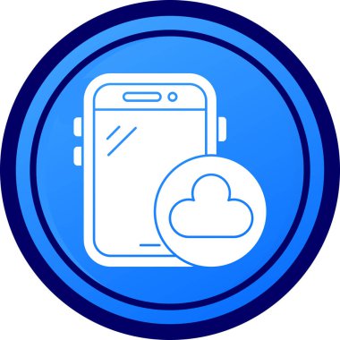 Bulut simgesi vektör illüstrasyonu