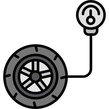 Araba tekeri ikonu. vektör illüstrasyonu