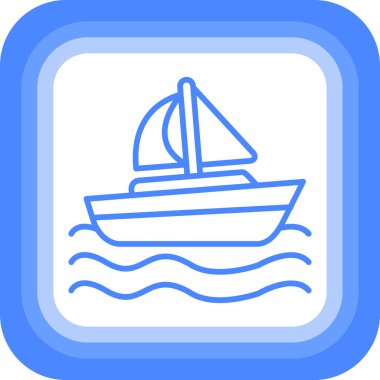 Tekne. Web simgesi basit illüstrasyon