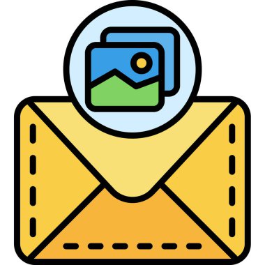 E- posta simgesi vektör illüstrasyonu