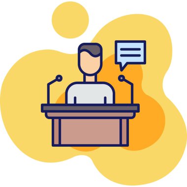 Röportaj konferansı konuşmacısı simgesi