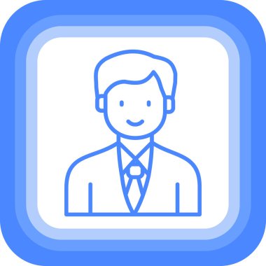 İş adamı. Web simgesi basit illüstrasyon