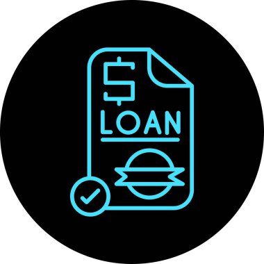 Kredi simgesi, basit vektör illüstrasyonu