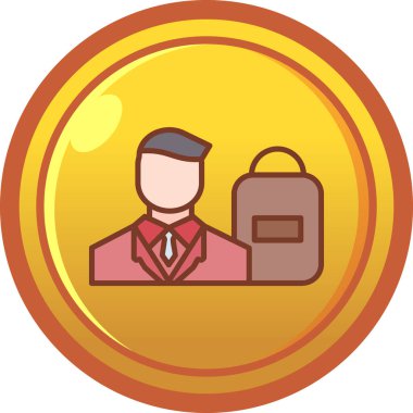 İş adamı simgesi, vektör illüstrasyonu