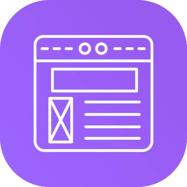 tarayıcı pencere simgesi, vektör illüstrasyonu