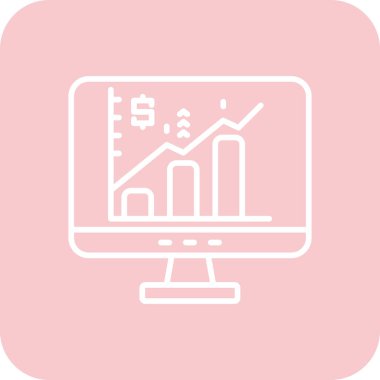 İş grafiği simgesinin vektör illüstrasyonu