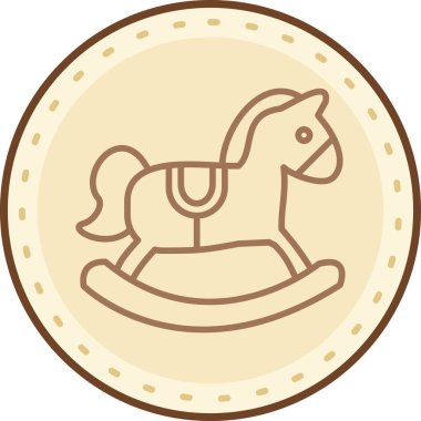 At ikonu. vektör illüstrasyonu