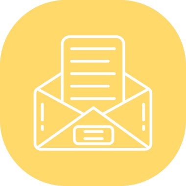 posta vektör renk çizgisi simgesi