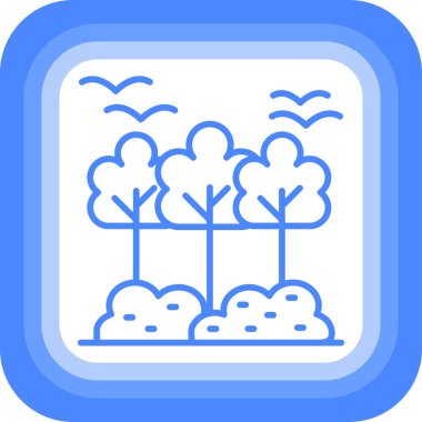 ağaç simgesi vektör illüstrasyonu