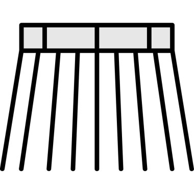 bariyer bariyeri simgesi ana hat biçiminde