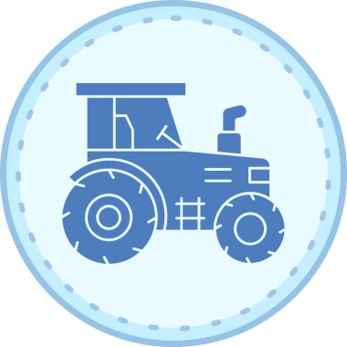 Bir traktör simgesinin vektör illüstrasyonu