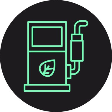 Benzin istasyonu simgesinin vektör illüstrasyonu