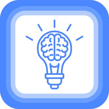 Beyin fikri simgesi, basit tasarım