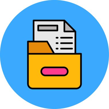 belge dosya simgesi. beyaz üzerinde izole edilmiş belge dosya vektör rengi