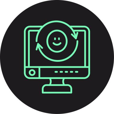 Güzel Bilgisayar vektör satırı simgesi