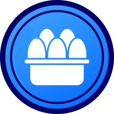 Mavi bir simgenin vektör illüstrasyonu