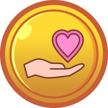 Kalp ikonu vektör illüstrasyonu