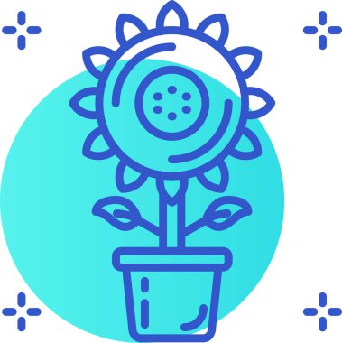 Bir bitki simgesinin vektör illüstrasyonu