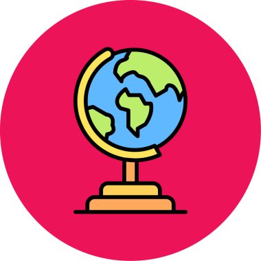 dünya simgesi, vektör illüstrasyonu