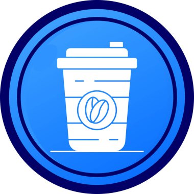 kahve fincanı simgesi, vektör illüstrasyonu