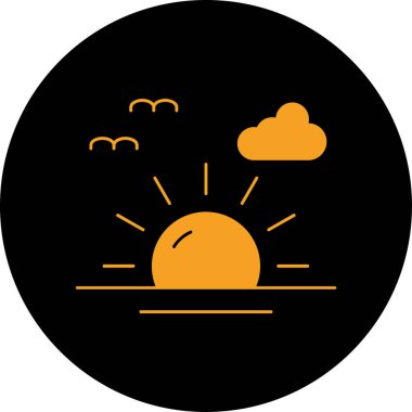 Vektör güneş simgesi illüstrasyonu