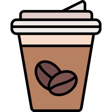 kahve fincanı ikonu vektör çizimi tasarımı