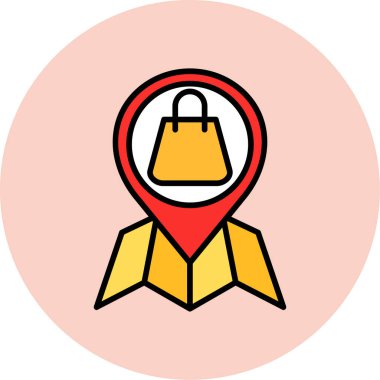 harita pin ikonu vektör illüstrasyonu