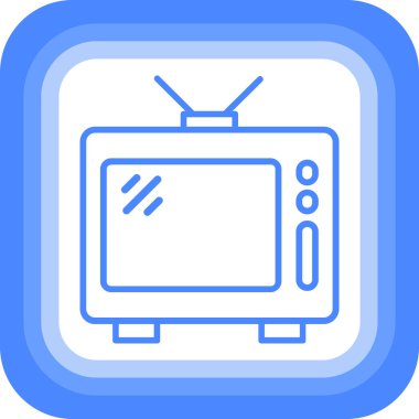 Televizyon. Web simgesi basit illüstrasyon