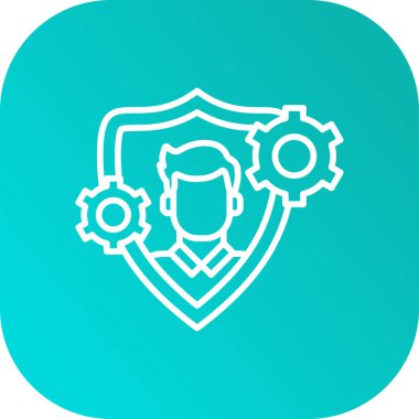 Uzun gölgeli bir kalkanın vektör çizimi