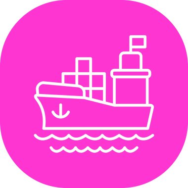 Gemi simgesi, vektör illüstrasyonu