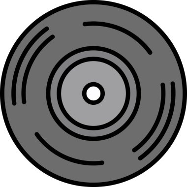 müzik cd simgesi vektör çizimi