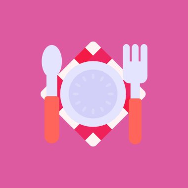 Restoran simgesi vektör illüstrasyonu