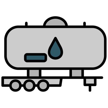 tren tankı vektör simgesi