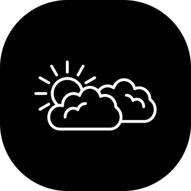 Bulut simgesi vektör illüstrasyonu