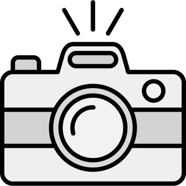 Kamera. Web simgesi basit illüstrasyon