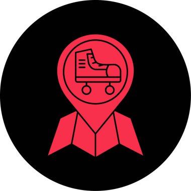 Teslimat Konumu simgesi, vektör illüstrasyonu