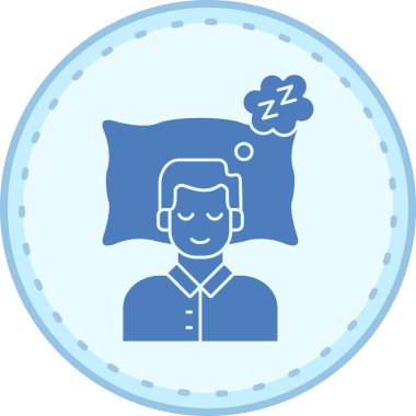 Uyuyan Adam simgesi modada izole edilmiş arka grup