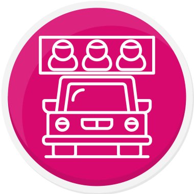 - Araba. Web simgesi basit tasarım