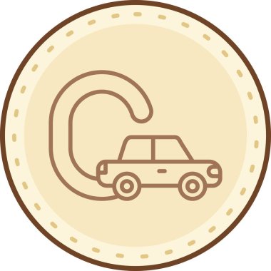 araba simgesi vektör illüstrasyonu