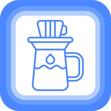 Bardak. Web simgesi basit illüstrasyon