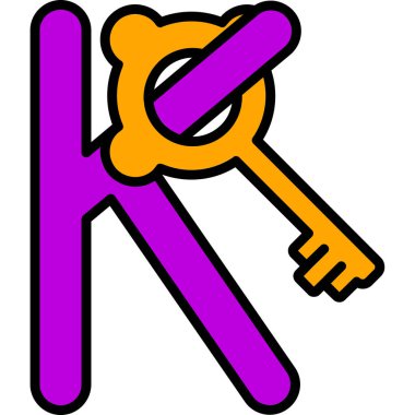 Anahtar simgesi vektör illüstrasyonu