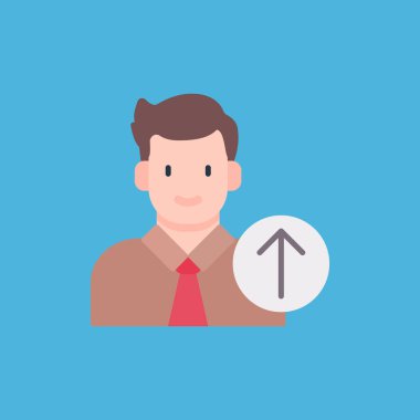 işadamı vektörü düz simgesi